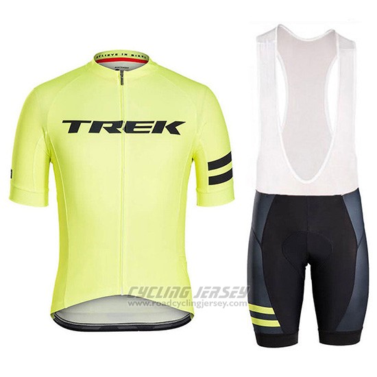 2018 Cycling Jersey Trek Light Yellow Short Sleeve and Bib Short